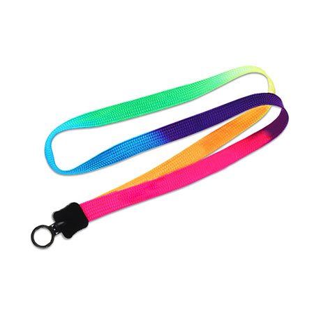 Rainbow 3/4 X 36 Multi-color Tie-dye Lanyard